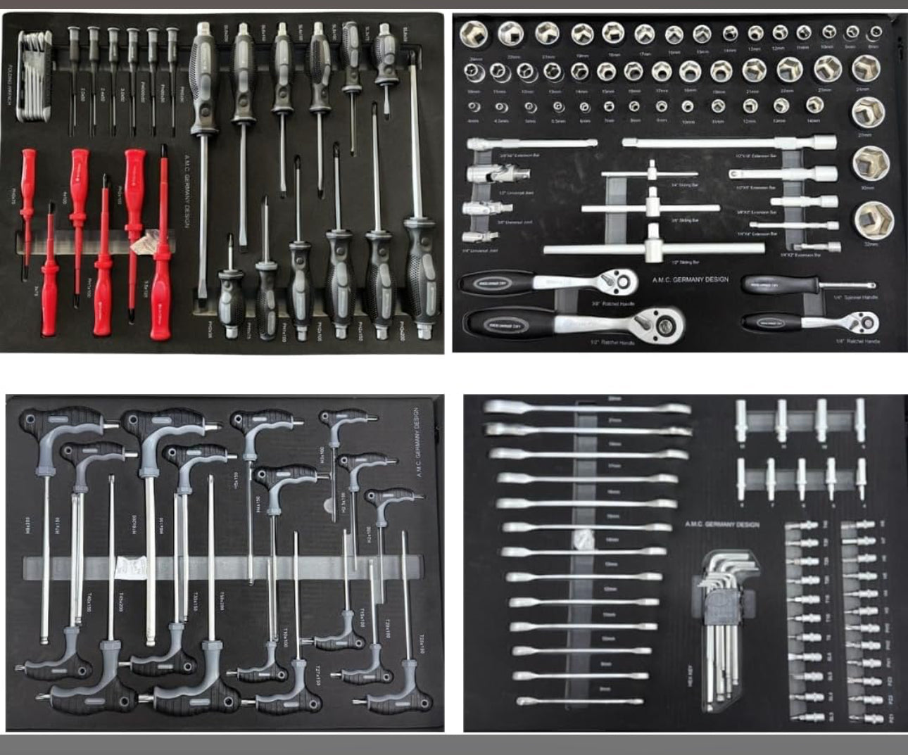 Carrello porta attrezzi con ruote completo di utensili 6 cassetti 1000 pezzi