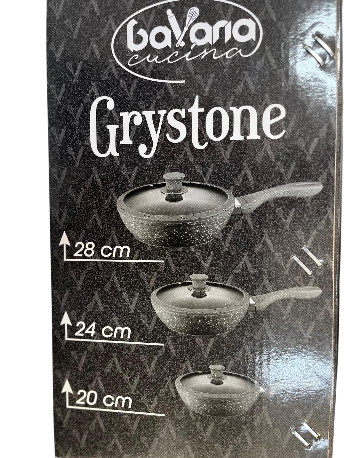 Set 11pz Padelle In Pietra Lavica Antiaderente Coperchio Mestoli Induzione/Gas