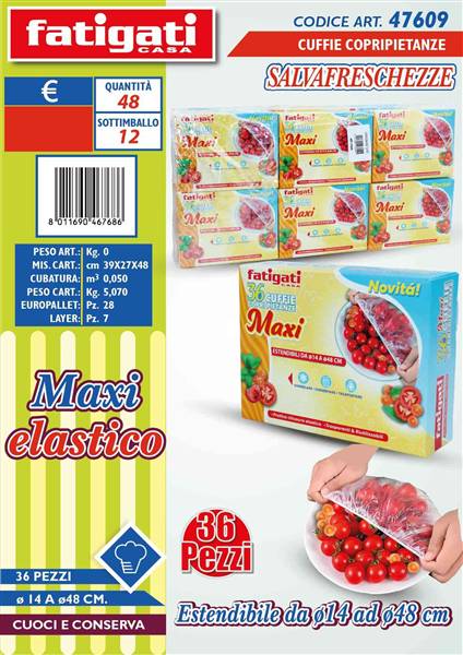 6 conf. cuffie copri pietanze (216pz)