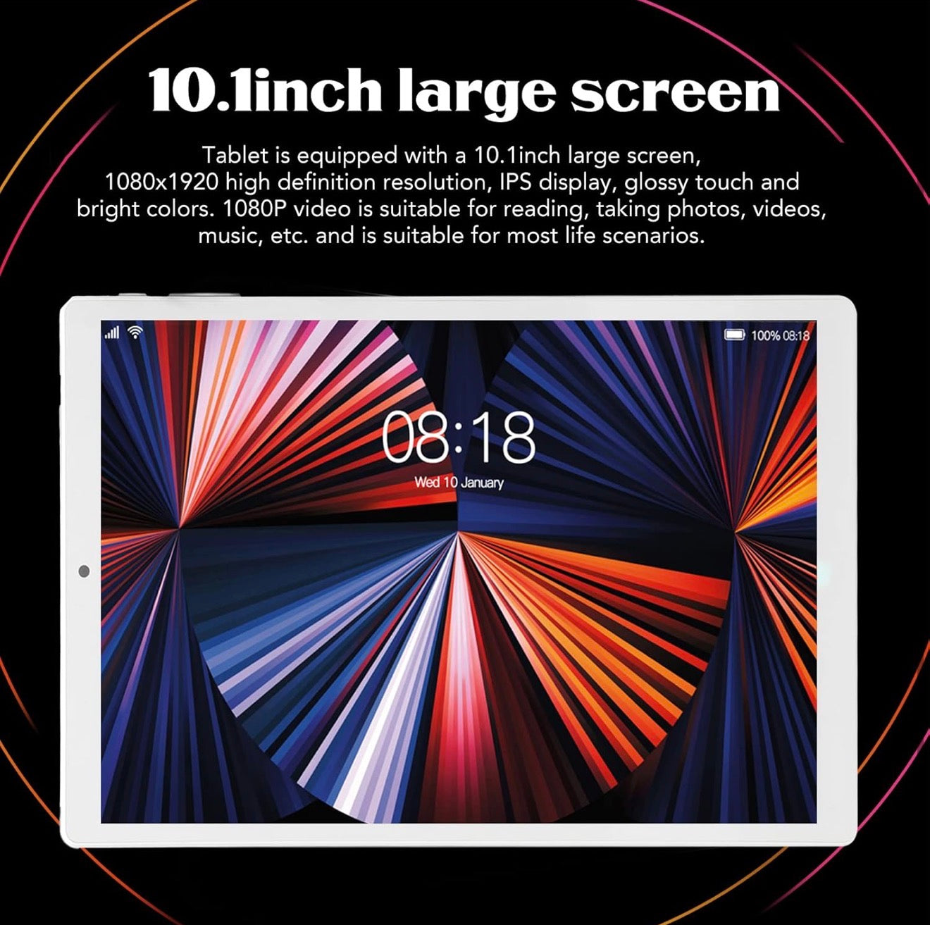 Tablet 7 Pollici Android 15, 8GB RAM + 256GB ROM, Batteria 8000mAh, WiFi, Doppia Fotocamera, Display IPS HD, Tablet per Studio, Lavoro e Intrattenimento 6