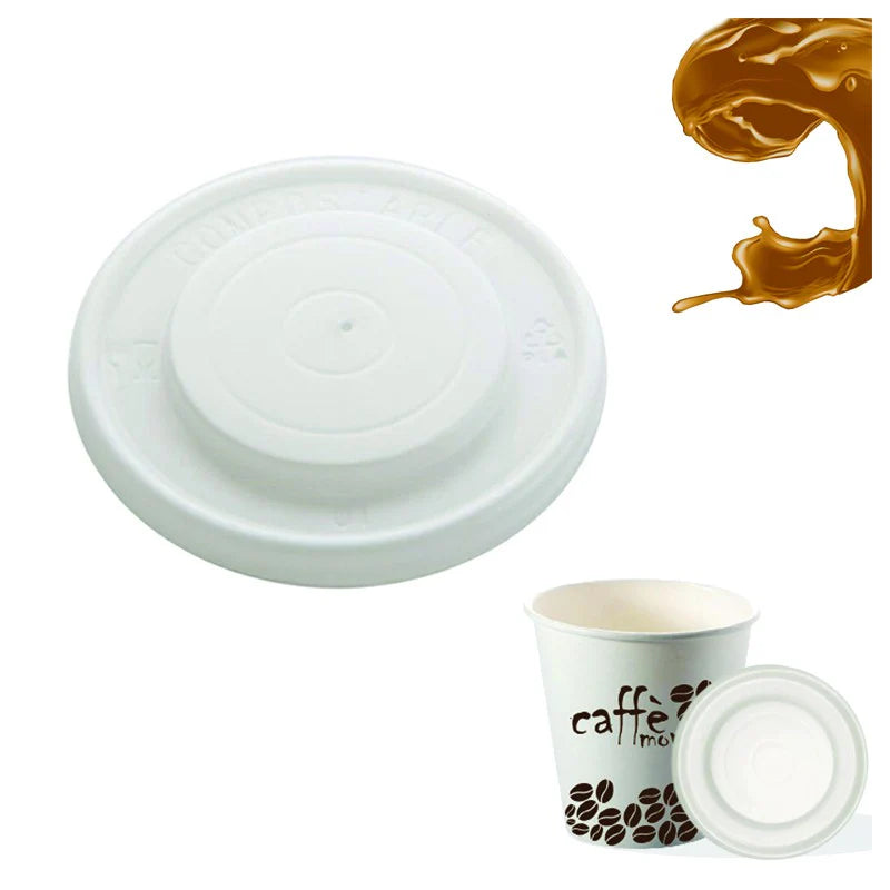 Coperchi Plastica per Bicchieri 75 ml Monouso | Tappi Copri Bicchieri Resistenti
