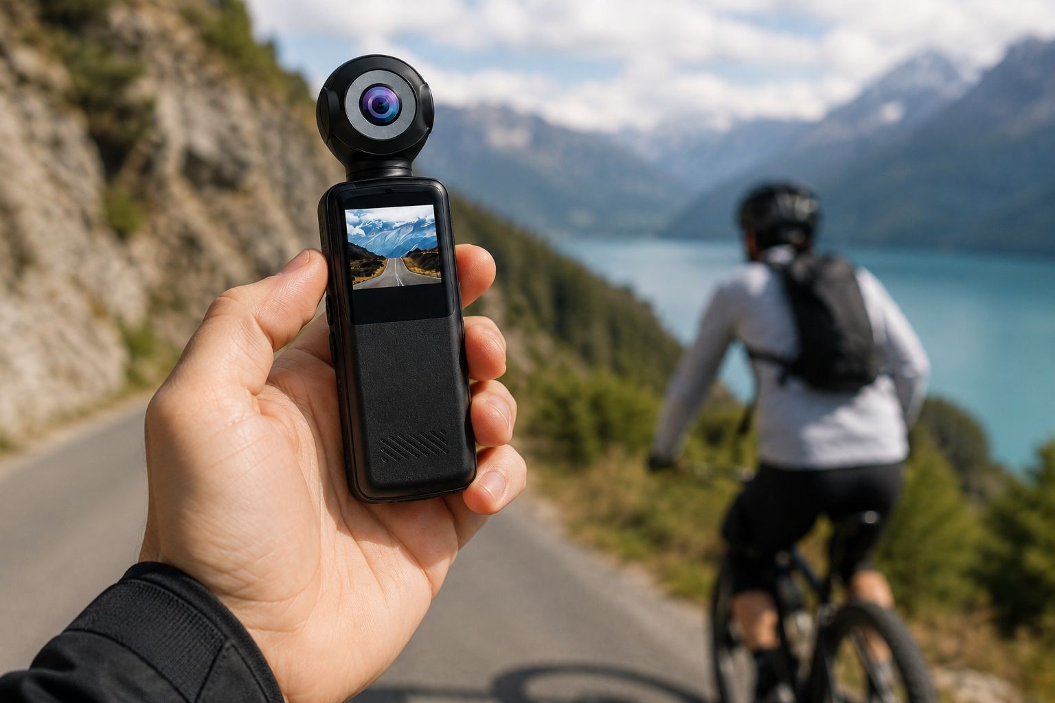 Mini Camera Sportiva Portatile 360° con Display e WiFi 3