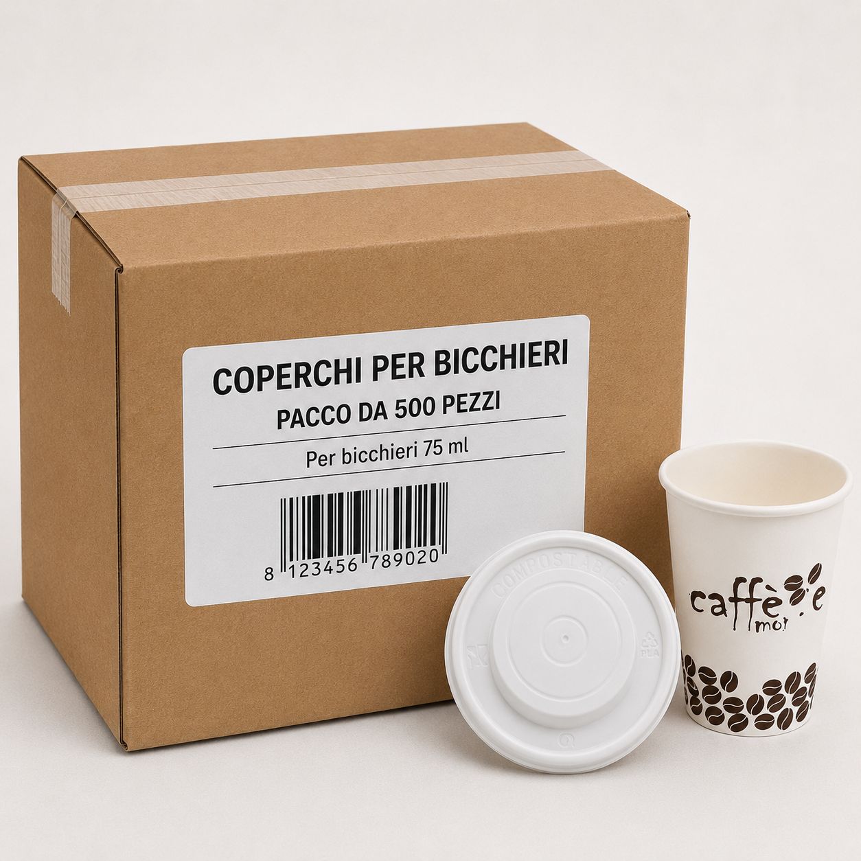 Coperchi Plastica per Bicchieri 75 ml Monouso | Tappi Copri Bicchieri Resistenti