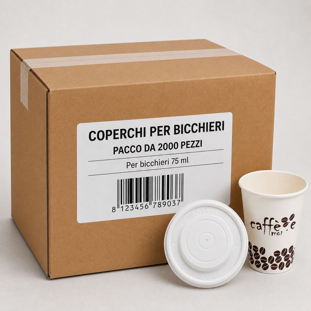 Coperchi Plastica per Bicchieri 75 ml Monouso | Tappi Copri Bicchieri Resistenti 4