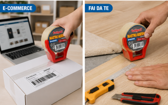6 pezzi nastro adesivo con dispenser