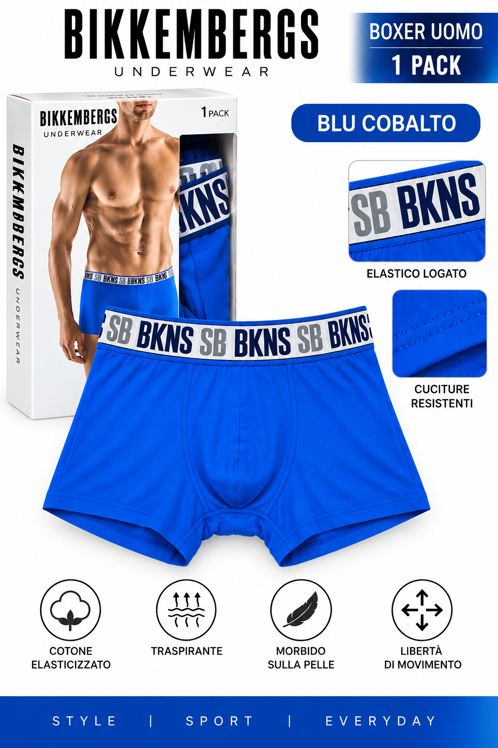 Boxer Uomo Bikkembergs– Intimo Uomo Elasticizzato 3