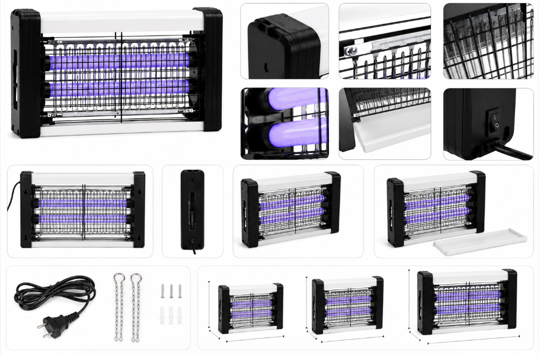 Lampada Antizanzare Elettrica LED UV 4W / 6W / 8W – Elimina Zanzare e Insetti Volanti, Silenziosa e a Basso Consumo 7
