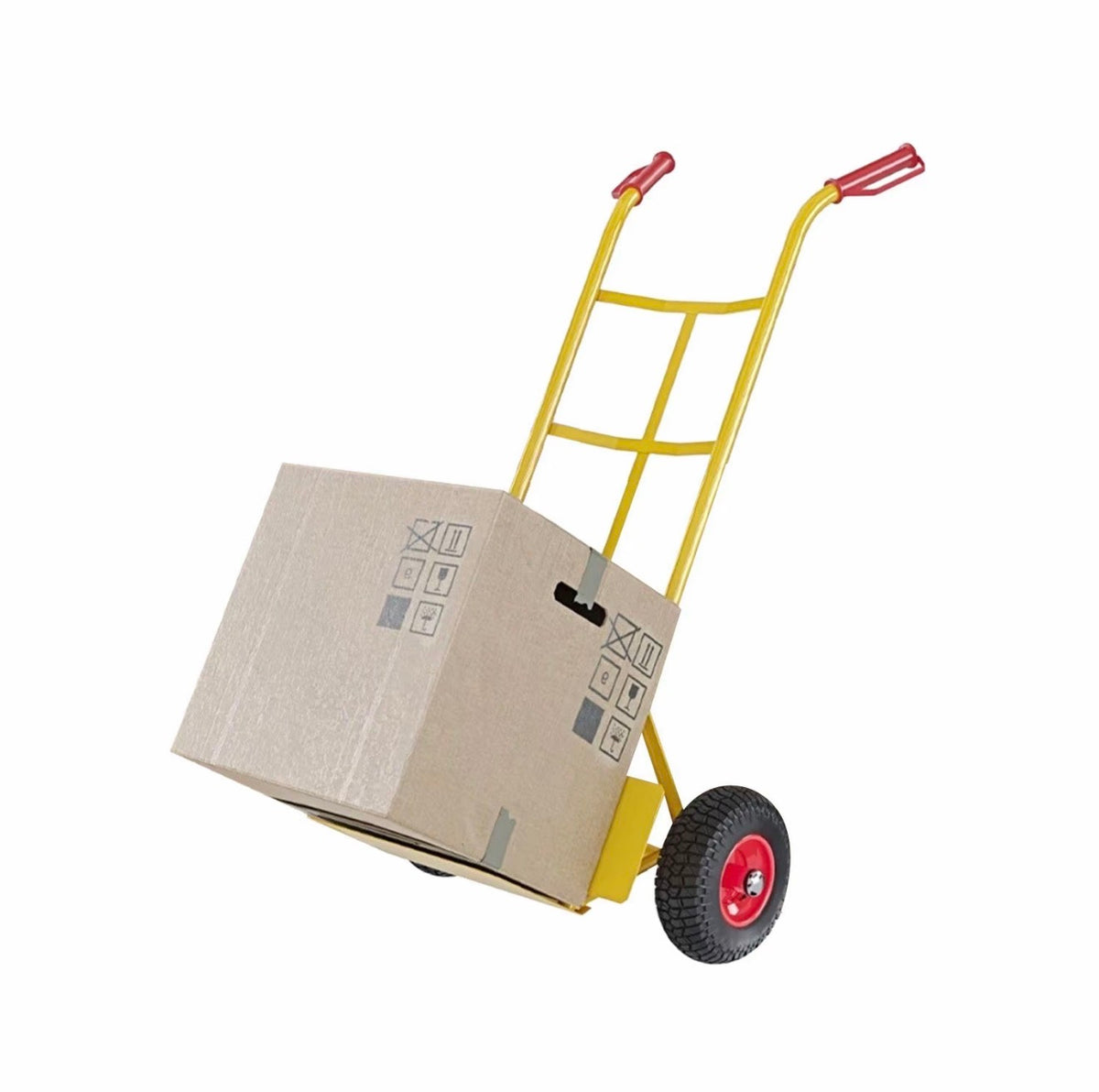 Carrello Portapacchi 200 kg – Carrello Trasporto Pieghevole a 2 Ruote, in Metallo, con Manico Ergonomico e Ruote Pneumatiche, per Giardino, Traslochi, Magazzino e Lavori Edili