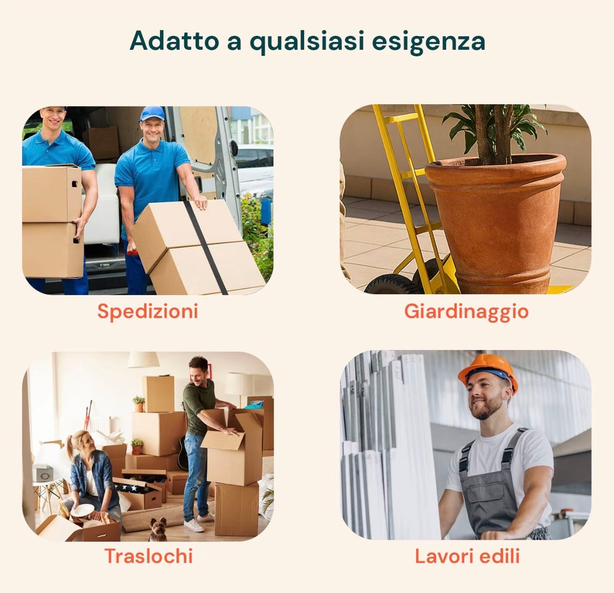 Carrello Portapacchi 200 kg – Carrello Trasporto Pieghevole a 2 Ruote, in Metallo, con Manico Ergonomico e Ruote Pneumatiche, per Giardino, Traslochi, Magazzino e Lavori Edili 8