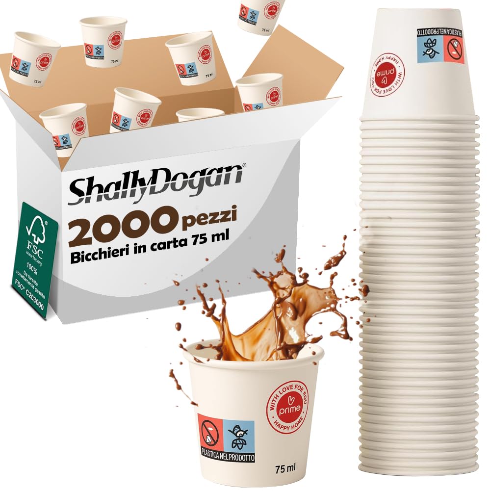 2000 Bicchierini da Caffè 75ml
