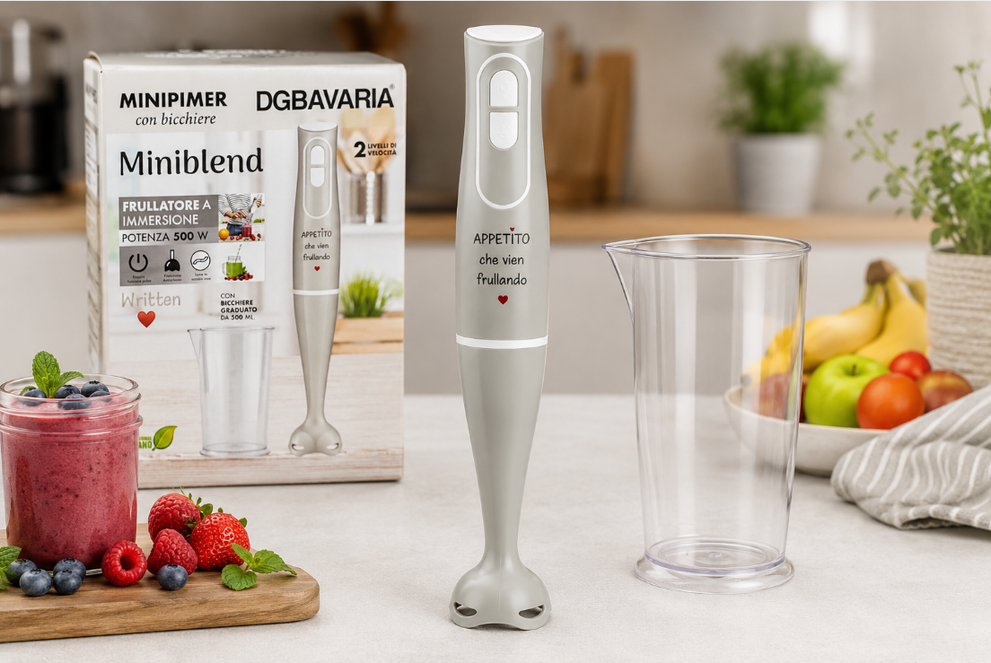Minipimer con bicchiere