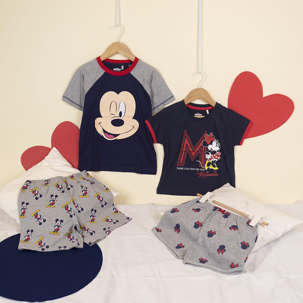 Pigiama Bambino Disney Topolino (Mickey Mouse) Manica Corta con Pantaloncino – Completo Estivo in Cotone Single Jersey 2