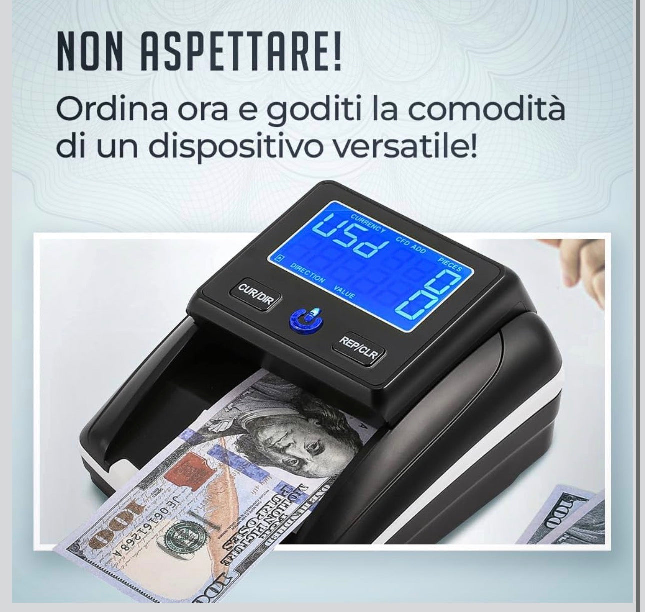 Rilevatore e contatore di banconote wireless portatile 1