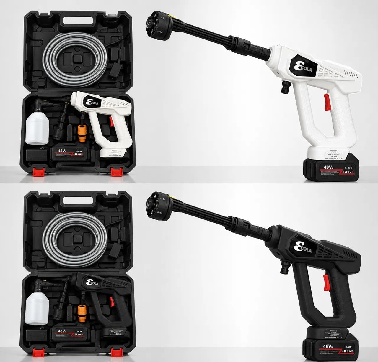 Nuova Idropulitrice Portatile a Batteria 180W con 2 Batterie e Valigetta 3
