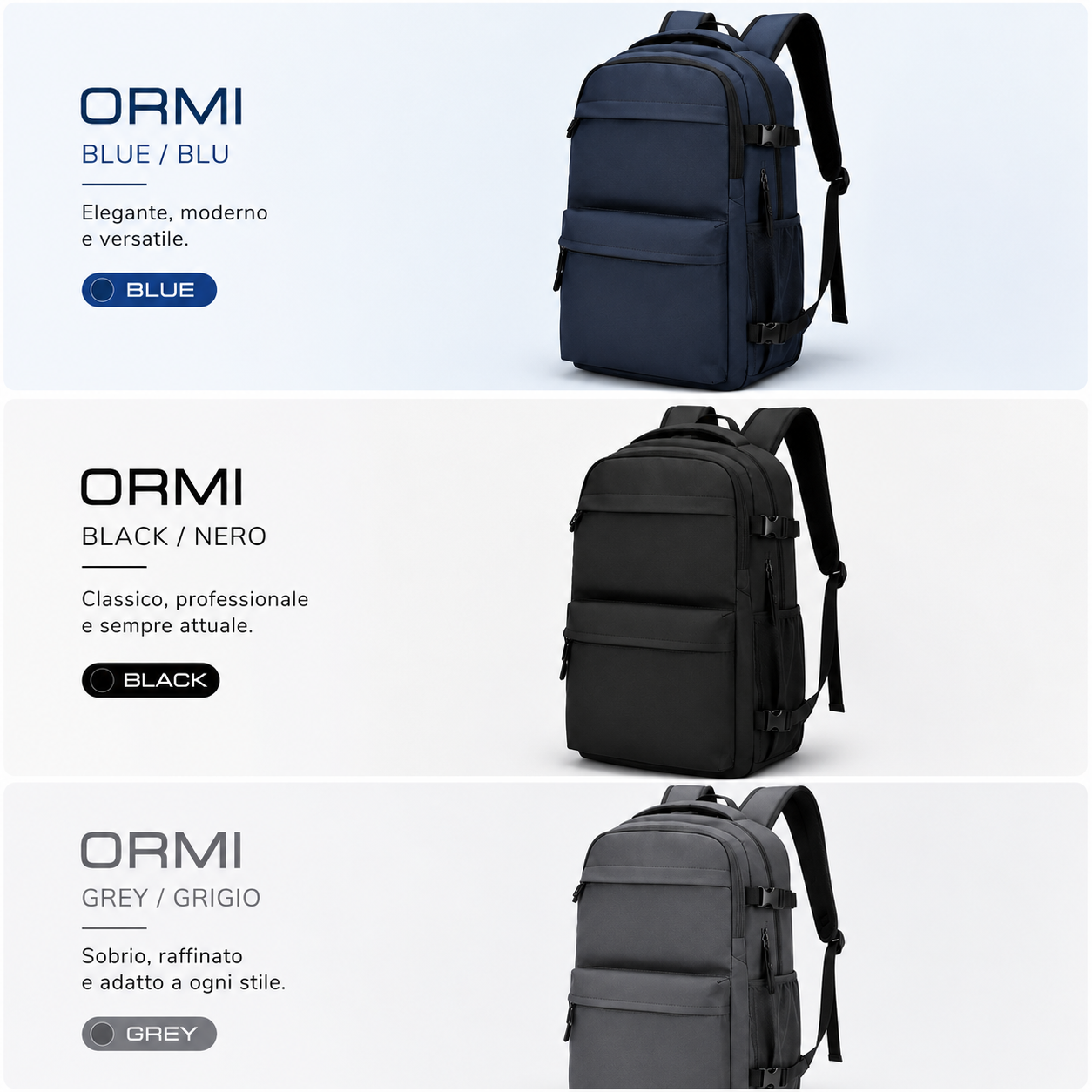 Zaino Multifunzione ORMI – Eleganza, Comfort e Massima Capacità 4
