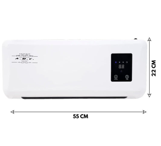 Stufa Elettrica da Parete Basso Consumo Caldo/Freddo Termoconvettore Max 2000W