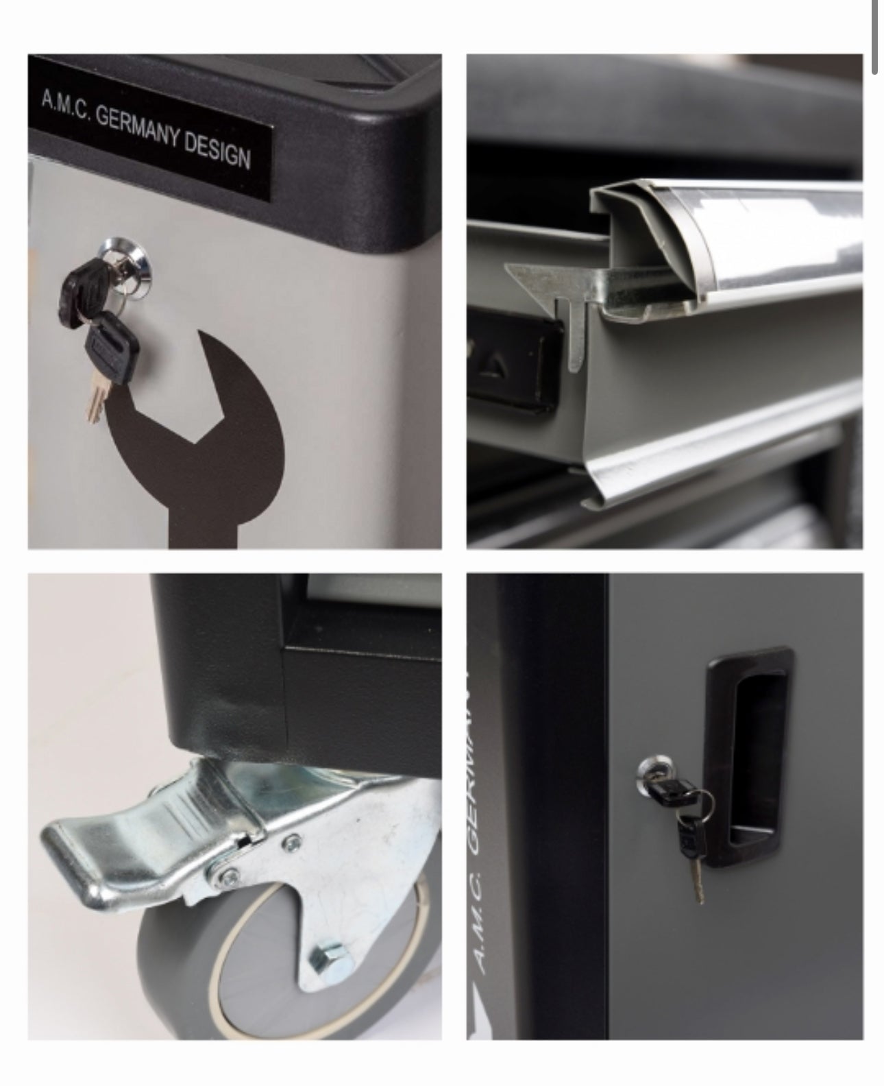 Carrello porta attrezzi con ruote completo di utensili 6 cassetti 1000 pezzi