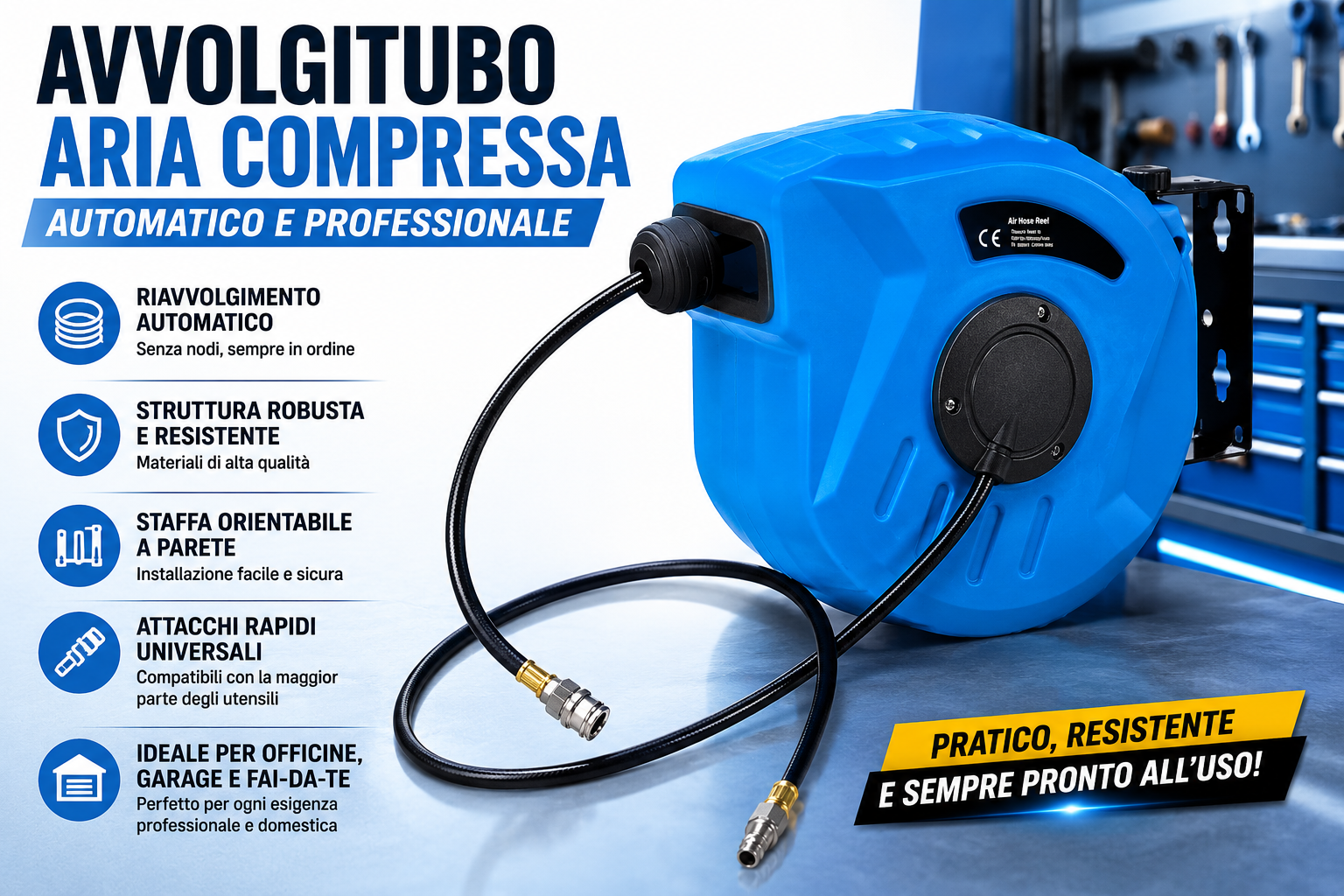 Avvolgitubo Aria Compressa Automatico – Professionale e Resistente 3
