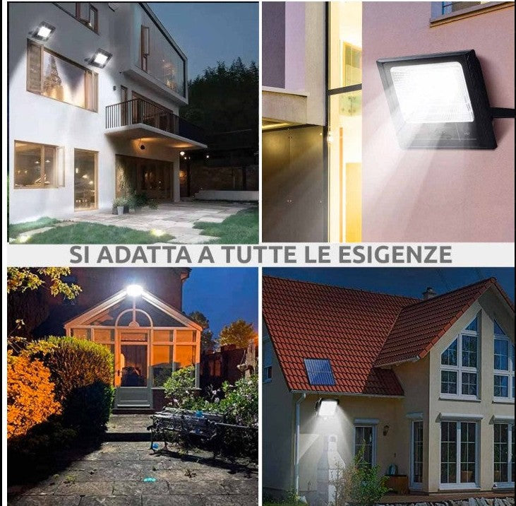 Faro a led con pannello solare