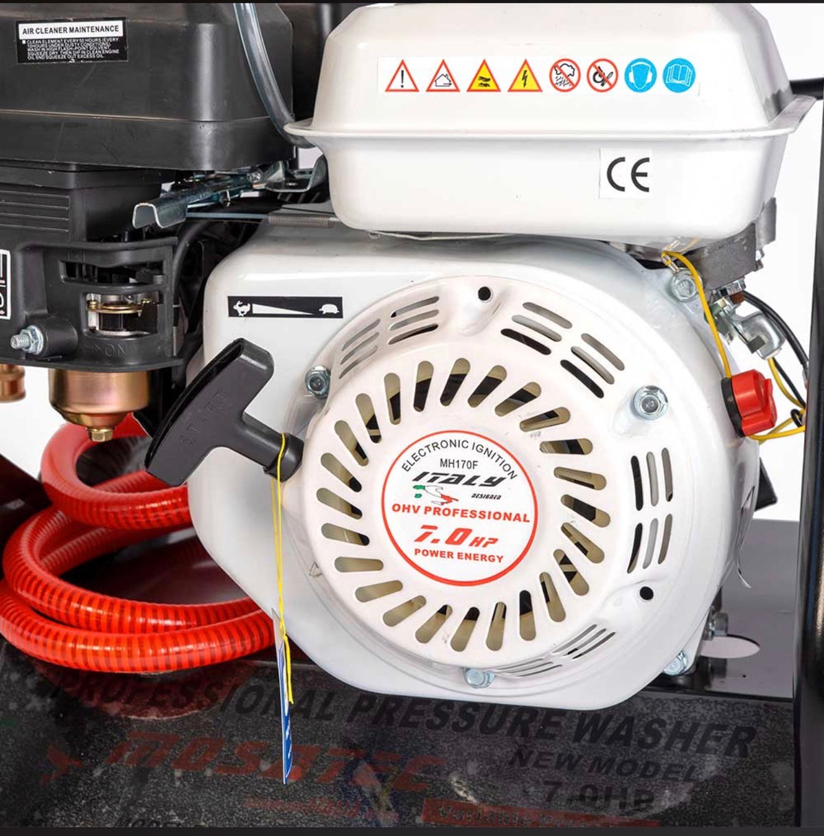 Idropulitrice a scoppio con motore a benzina da 7Hp con lancia a spruzzo inclusa 3