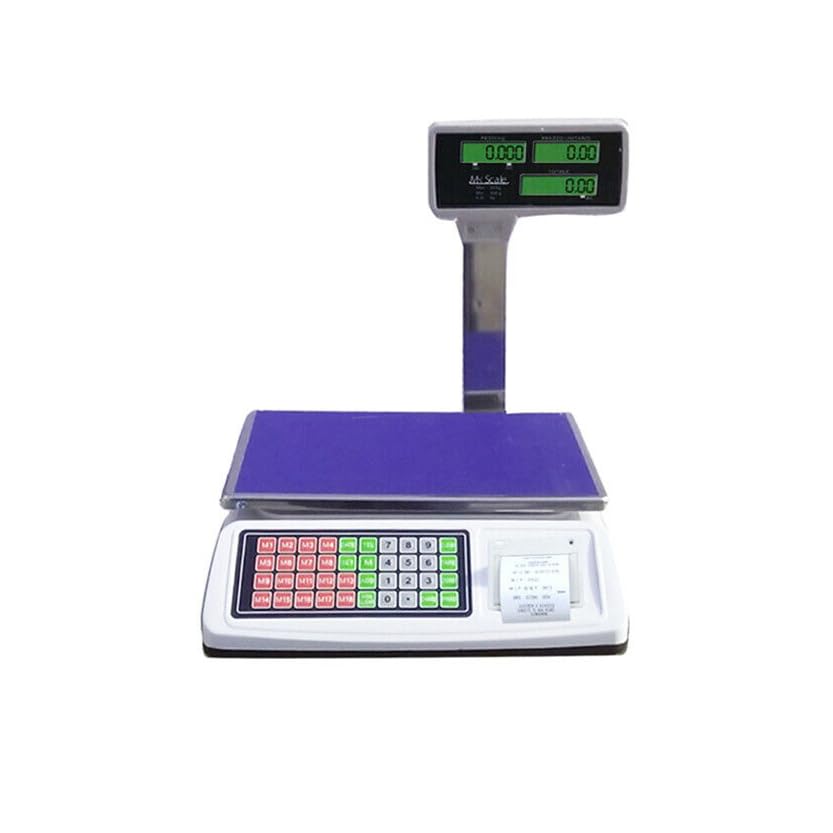 BILANCIA DA BANCO PROFESSIONALE DIGITALE MAX 50KG DISPLAY CON SCONTRINO NON FISCALE