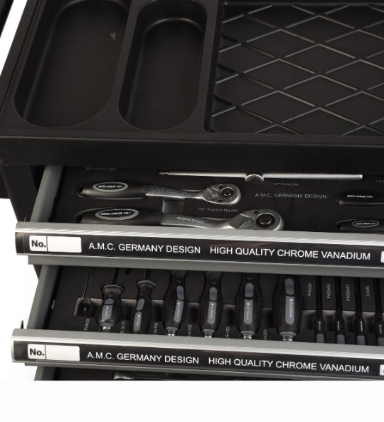 Carrello porta attrezzi con ruote completo di utensili 6 cassetti 1000 pezzi