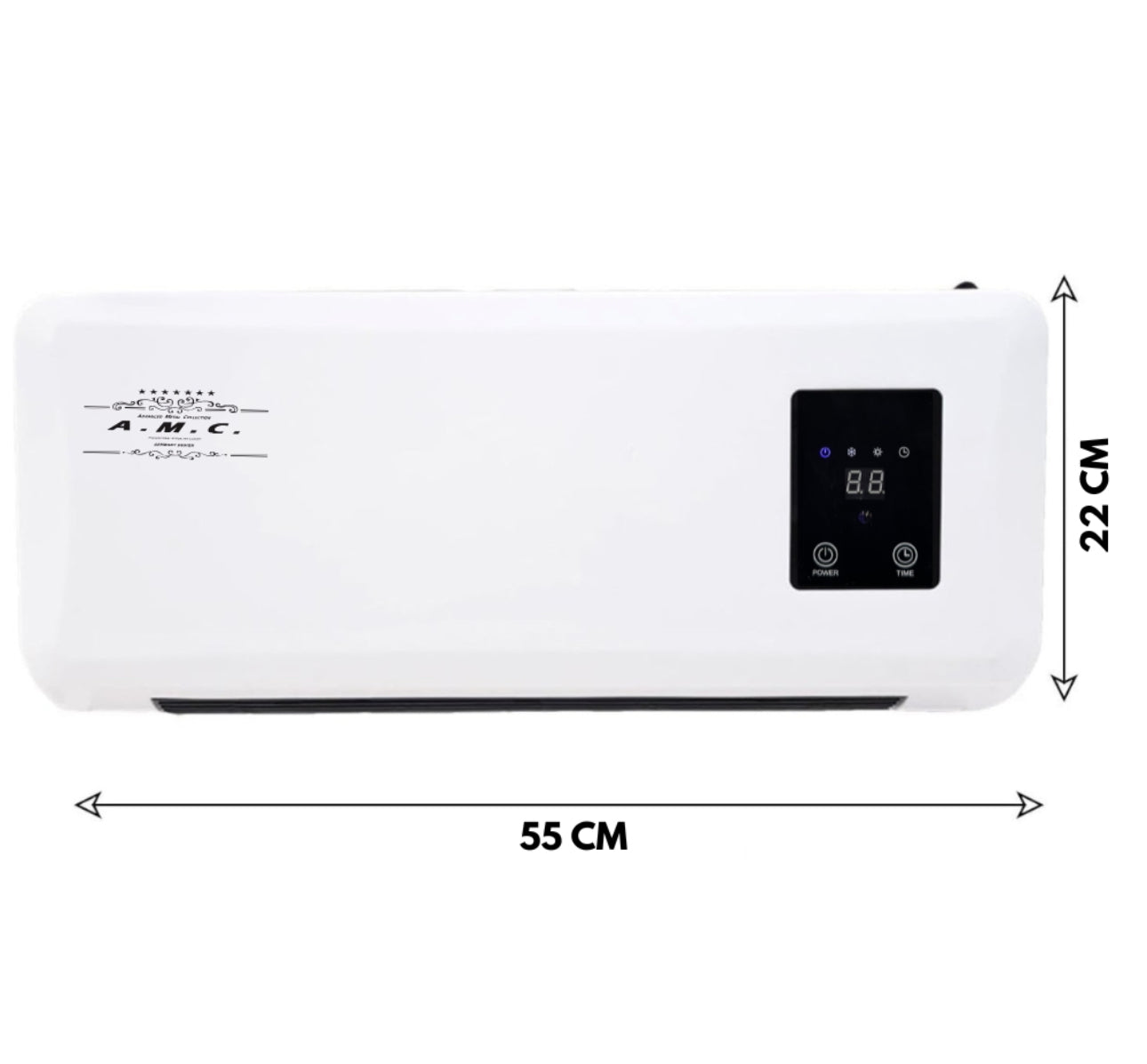 Stufa Elettrica da Parete Basso Consumo Caldo/Freddo Termoconvettore Max 2000W 3