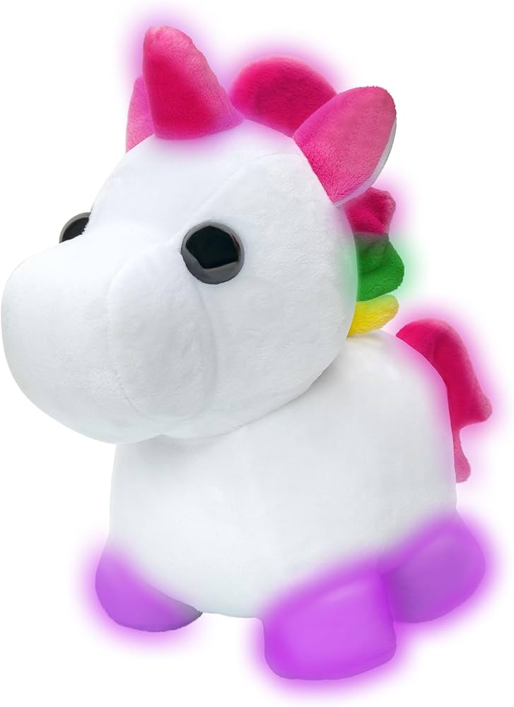 Adottami! ROBLOX Neon Unicorno 12" Illuminazione LED Peluche Imbottito RAINBOW M