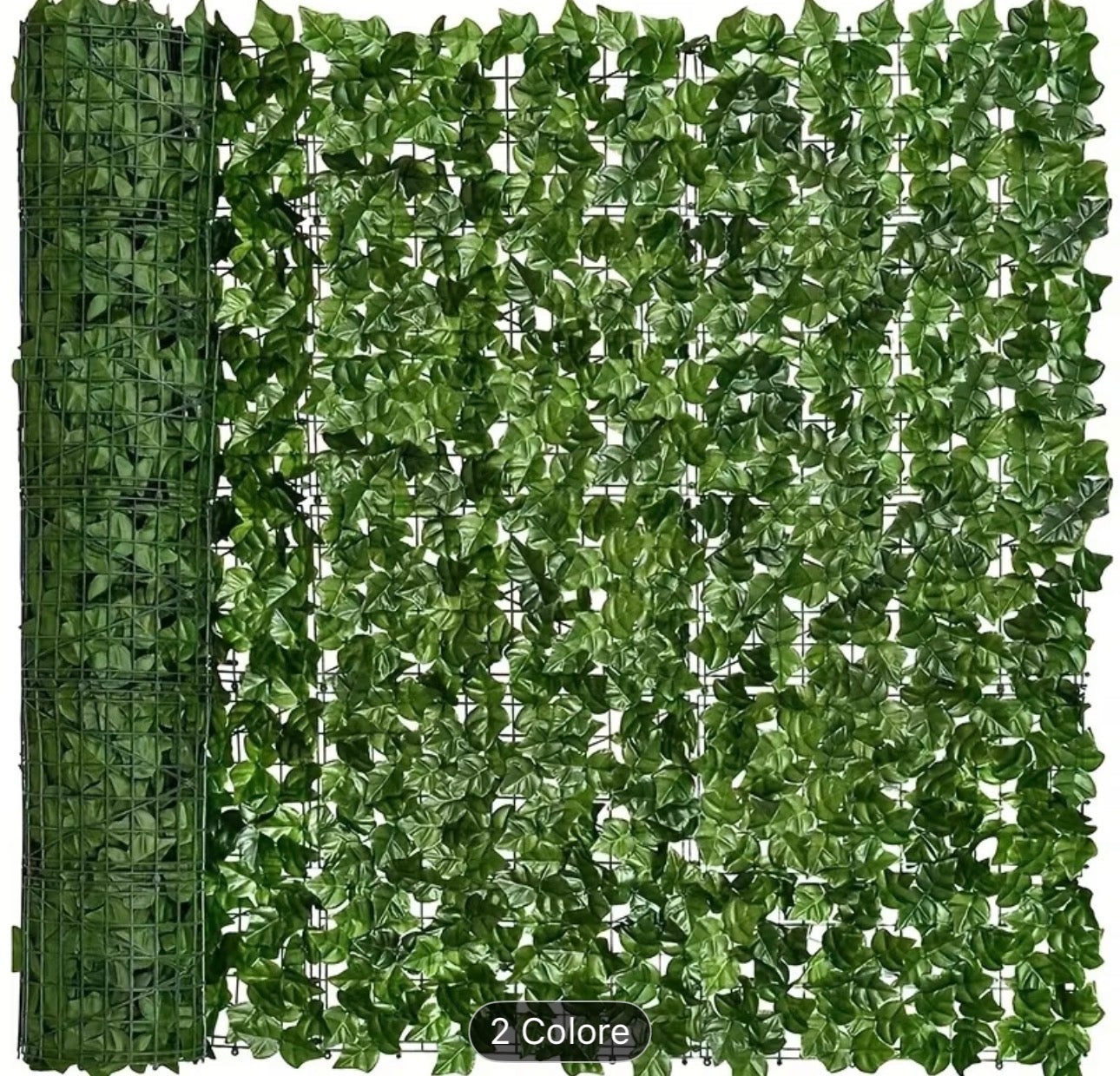 Siepe Artificiale Sintetica 1x3 Metri Rotolo Rete Foglie Edera Verde Per Balcone