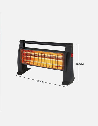 Stufa al Quarzo Elettrica Due Elementi ad Infrarossi Potenza Regolabile 1500W