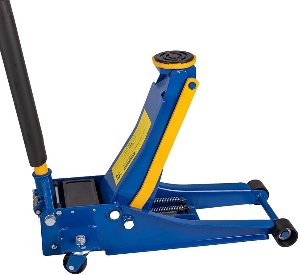 AMC Cric Sollevatore idraulico carrello professionale 4t ruote bidirezionali a cuscinetto, crick martinetto cric Auto Idraulico assetto super ribassato professionale per veicoli doppio pistone 4