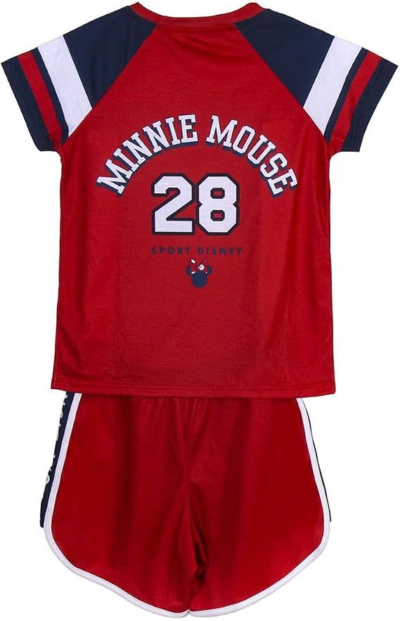 Completo estivo originale con licenza ufficiale Disney, impreziosito dalla simpatica grafica di Minnie Mouse in stile sportivo. Ideale per le piccole fan del personaggio. 4