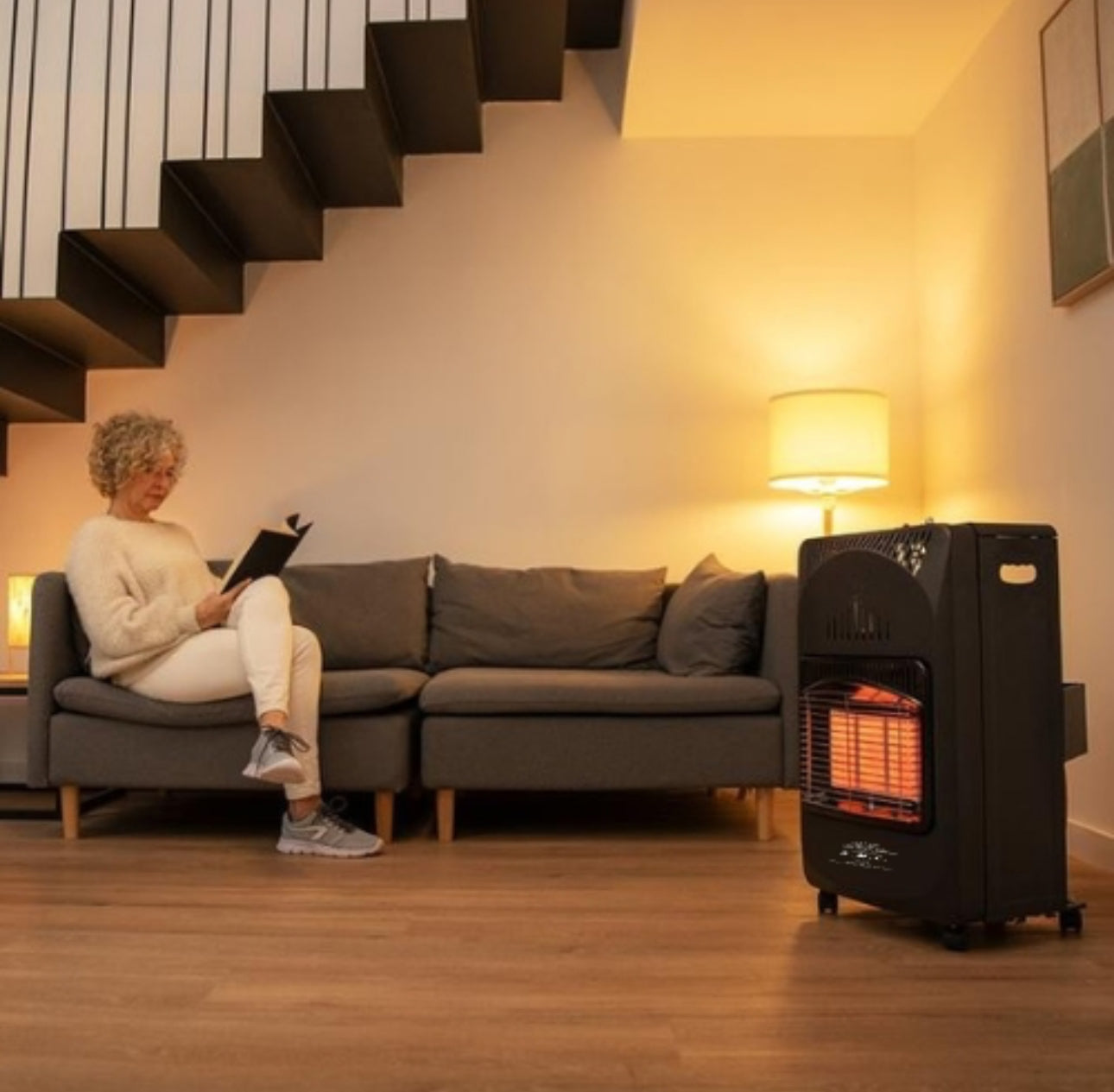 Stufa a Gas Richiudibile 4200W con 3 Livelli di Riscaldamento e 3 Potenze