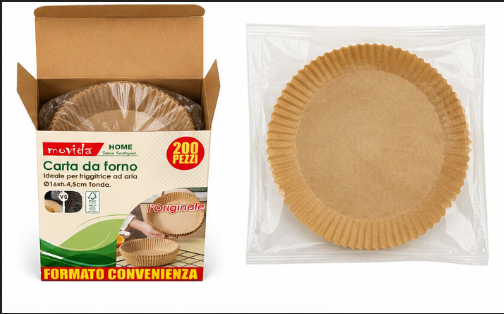 600 pezzi  carta da forno 16x4.5cm 4