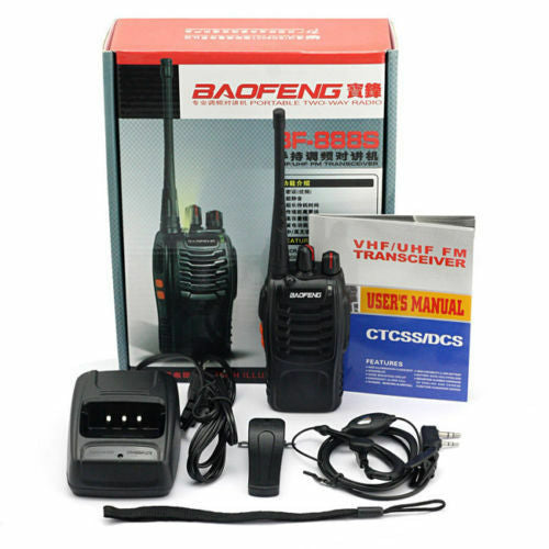 Trade Shop - Ricetrasmittente Portatile Professionale Bf-888s Uhf Vhf 2w Radio Walkie Talkie - 1 solo pezzo 1