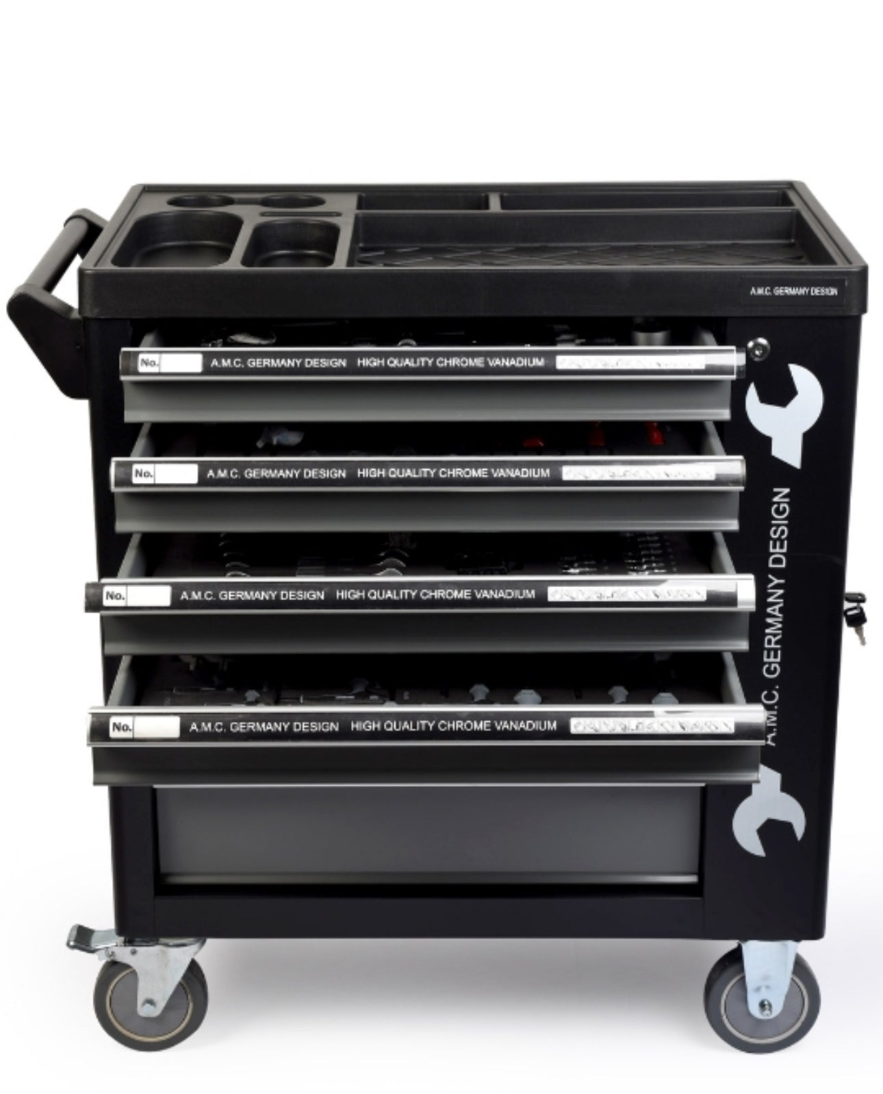 Carrello porta attrezzi con ruote completo di utensili 6 cassetti 1000 pezzi