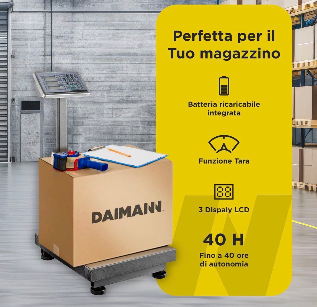 Bilancia Elettronica Richiudibile 300kg con Prezzo, Peso e Funzione di Accumulo 4