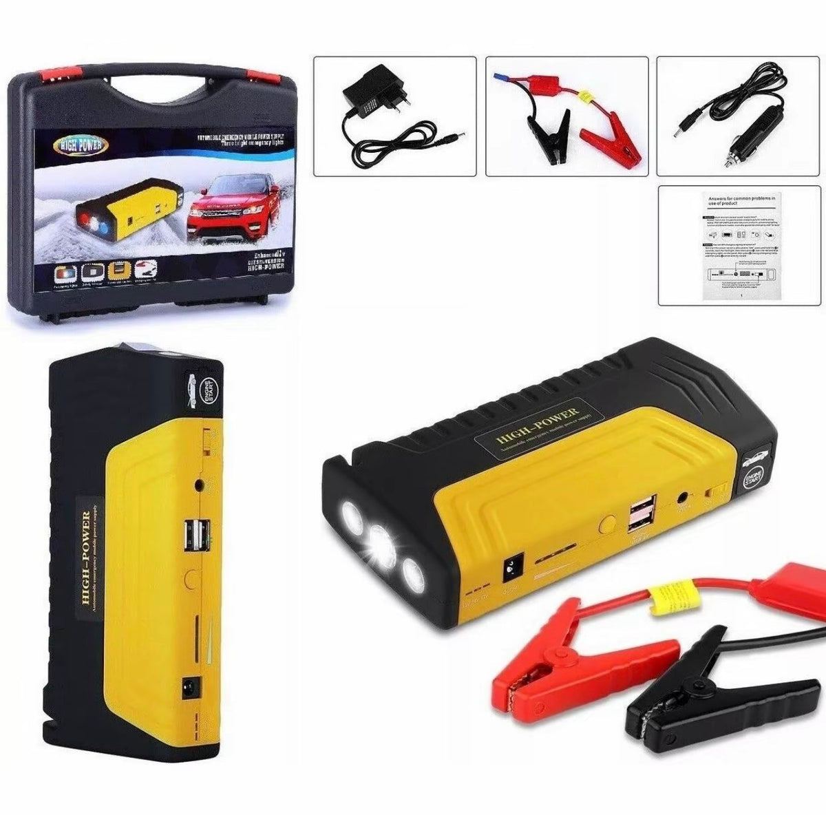 Avviatore di emergenza auto 1000A – Power Bank Multifunzionale