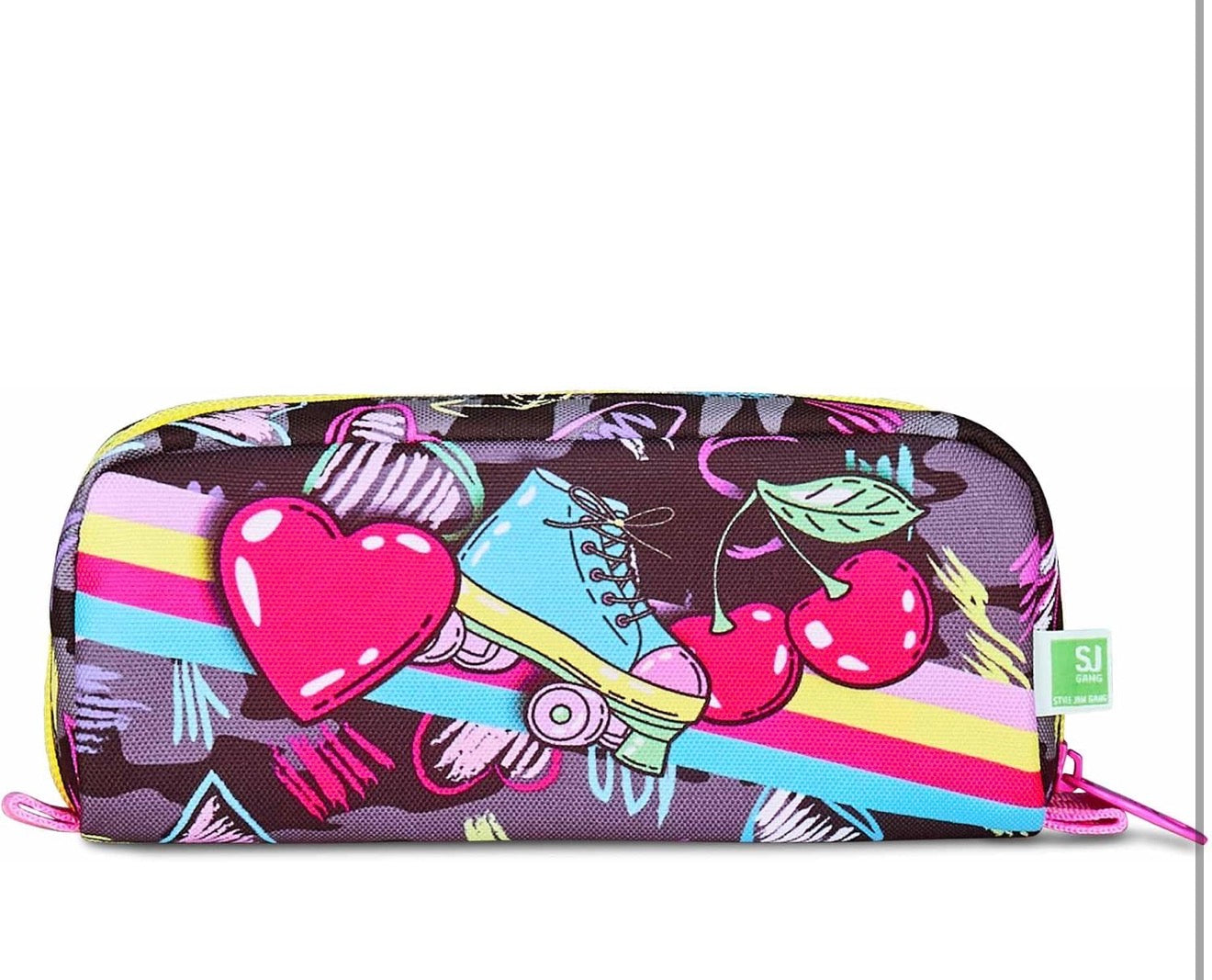 SJ GANG STYLE JAM GANG Portapenne Scuola, Nero, Bustina con Scomparto Unico Porta Penne, Accessori Zaino, Scuola Elementare, Bambina 2
