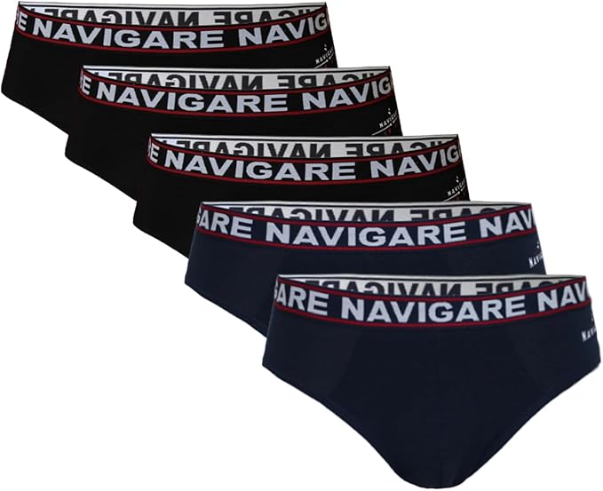 Navigare 324, 6Slip Uomo, Multicolore (Bianco/Nero/Antracite/Navi), X-Large... 5