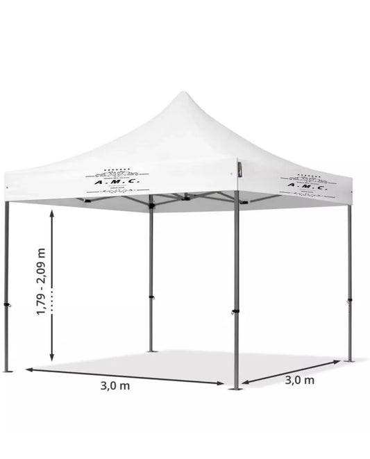 Gazebo Richiudibile 3X3 Mt in PVC Automatico in tessuto chiusura a fisarmonica
