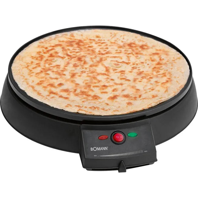 Piastra per Crepes Maker crepiera scalda piadne elettrica antiaderente 29cm, 900W, Nero