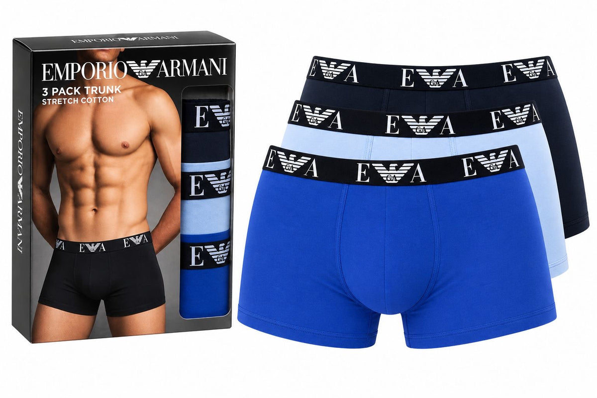 Armani 3-Pack Boxer Boxer a Pantaloncino Uomo (Pacco da 3)