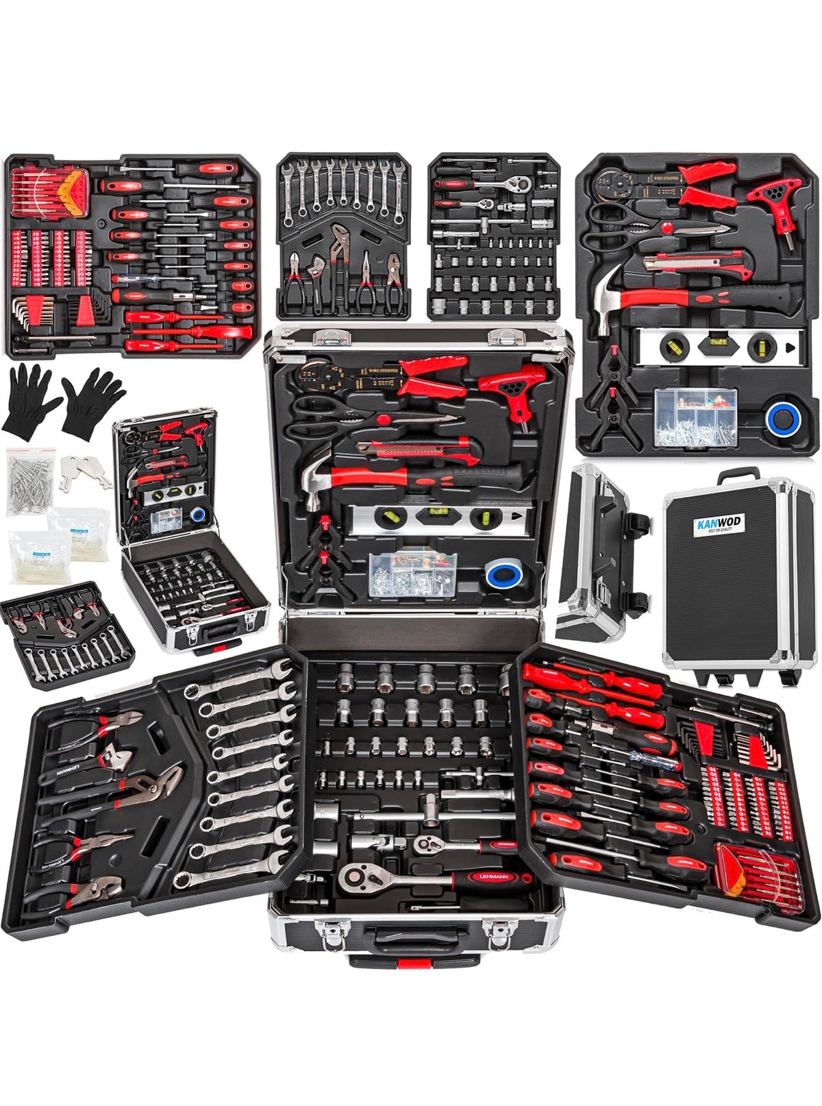 Set di Attrezzi 799 Pezzi con Valigia su Ruote – Professionale, Robusto, Completissimo