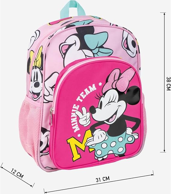 CERDÁ LIFE'S LITTLE MOMENTS Minnie Zaino Scuola Medio 38 CM, Unisex Kids, Fucsia, Regular 5
