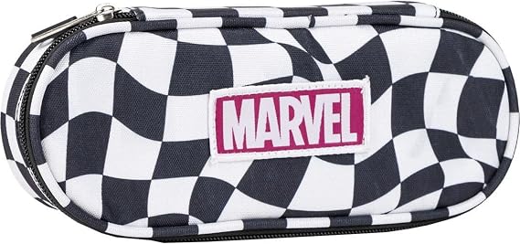 CERDÁ LIFE'S LITTLE MOMENTS Astuccio ovale Marvel - Nero - 8,5 x 5 x 22,5 cm - Chiusura a cerniera - Versatile e resistente - Prodotto originale disegnato in Spagna 1