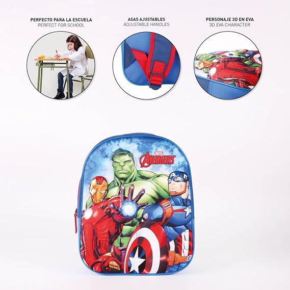 CERDÁ LIFE'S LITTLE MOMENTS Boys School Backpack Avengers 3D Backpack 2