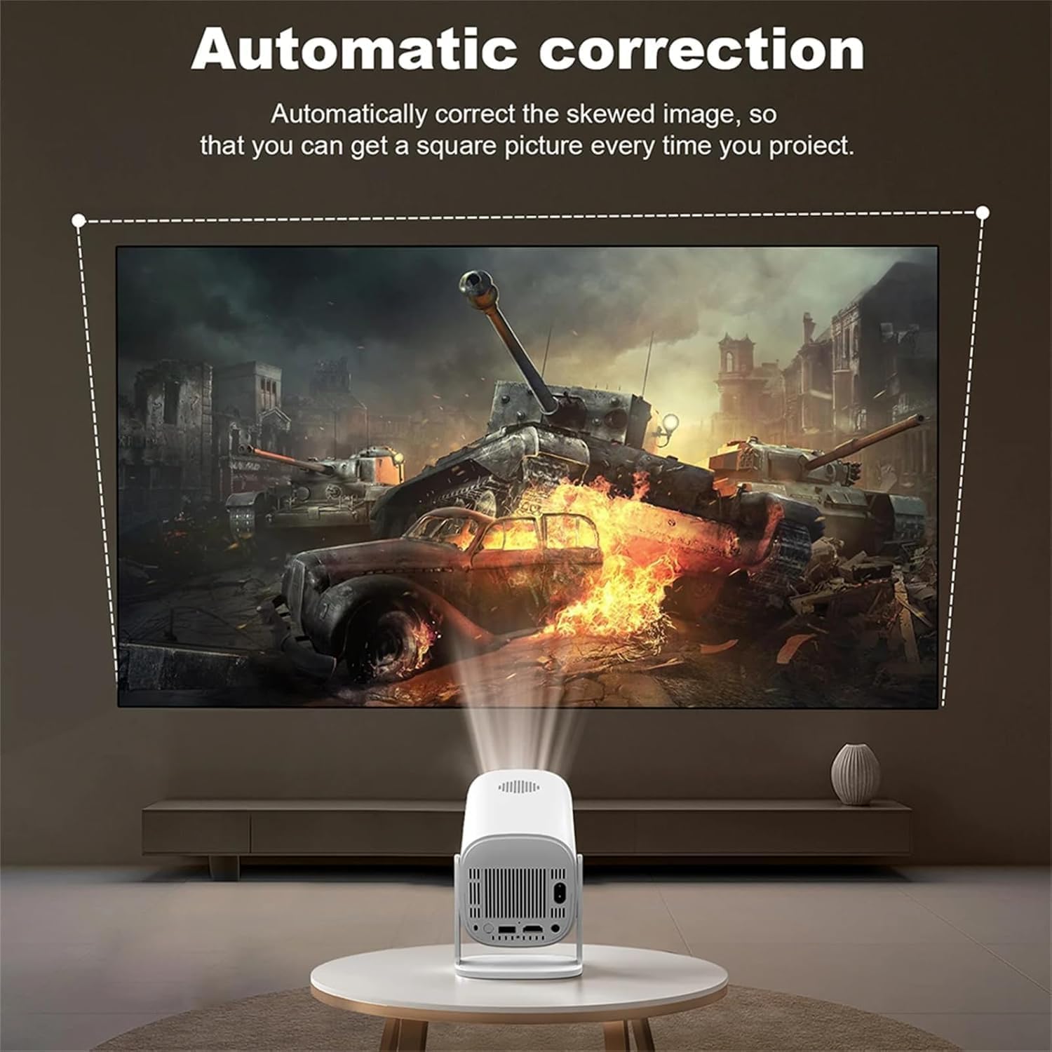 Proiettore P30 MAX con 2 gamepad Android 11 Wifi6 BT Home Theater Office Outdoor Smart Portable 4K HD Proiettore (35000+Giochi) 2