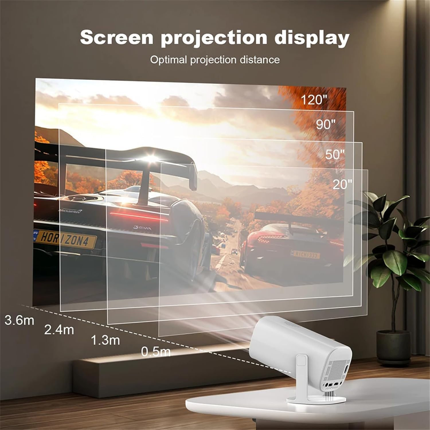Proiettore P30 MAX con 2 gamepad Android 11 Wifi6 BT Home Theater Office Outdoor Smart Portable 4K HD Proiettore (35000+Giochi) 3