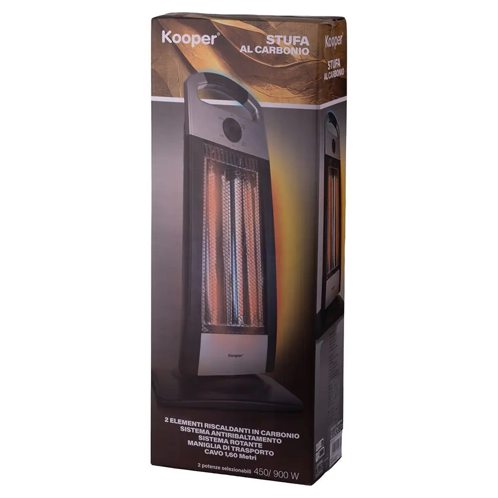 Stufa al carbonio 2 elementi riscaldanti, Kooper 6